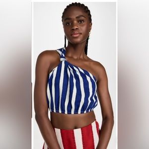 Brand New✨ FARM Rio blue strip twisted top